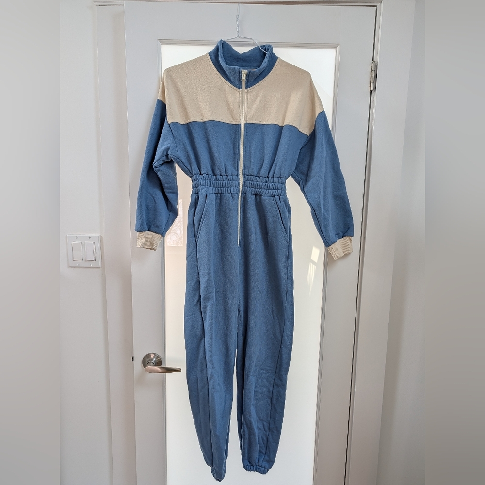 Smash And Tess Blue and Cream Adult Romper